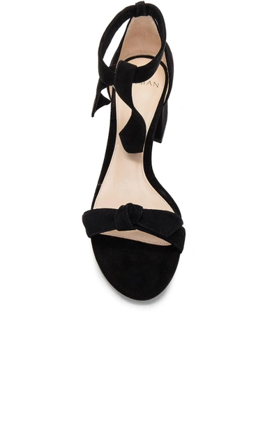Shop Alexandre Birman Suede Clarita Sandals In Black