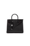 SAINT LAURENT SAINT LAURENT SMALL SAC DE JOUR BONDED SHINY TRIM IN BLACK,378299 B682U