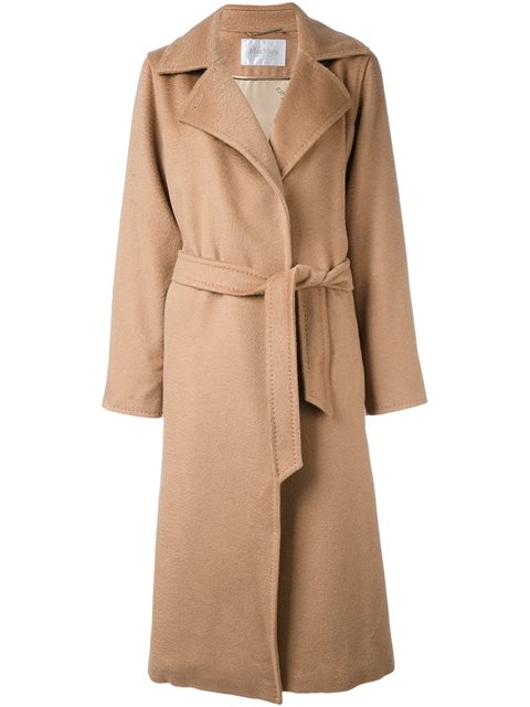 Max Mara Camel & Silk Blend Coat, Camel | ModeSens