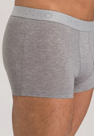 Hanro Cotton Essentials 2-pack Cotton Boxer Briefs In Light Melange