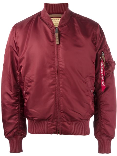 Alpha Industries Ma 1 Tt Bomber Jacket Slim Fit In Burgundy Red Modesens