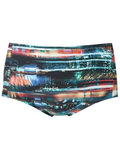 Shop Lygia & Nanny Abstract Print Swim Trunks In Multicolour