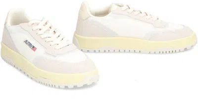 Autry Wildpace Low Sneakers With Textured Mesh In White