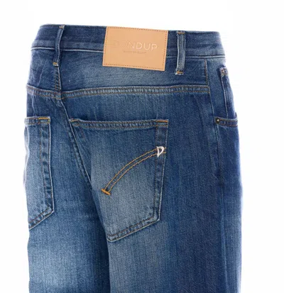 Dondup Regular Fit Faded Effect Trousers In Blue
