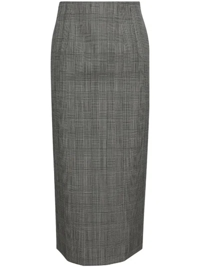 Wardrobe.nyc Contour Midi Skirt In Pow Prince Of Wales