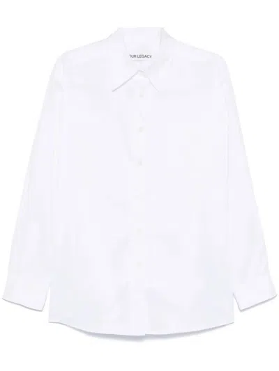 Our Legacy Collared Shirt With Buttoned Cuffs And Pocket In White Non