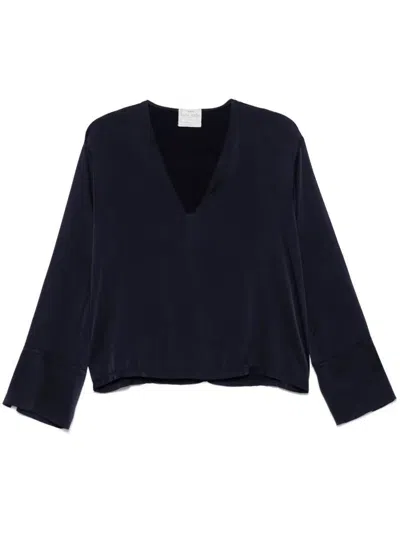 Forte Forte Satin Blouse In Abisso