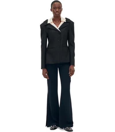Shop Stine Goya Black Flare Trousers