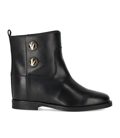 Shop Via Roma 15 Santa Monica Black Ankle Boot With Buttons