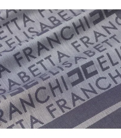 ELISABETTA FRANCHI ELISABETTA FRANCHI OLTREMARE JACQUARD FOULARD SCARF 
