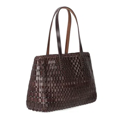 Dragon Diffusion Salvage Irregular Brown Shoulder Bag In Brown