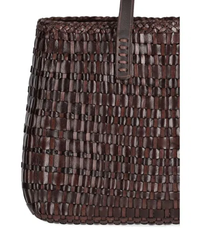 Dragon Diffusion Salvage Irregular Brown Shoulder Bag In Brown