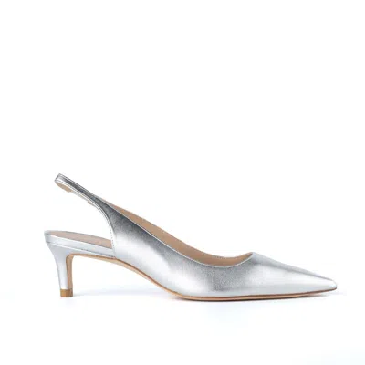 Stuart Weitzman Silver Slingback In Silver