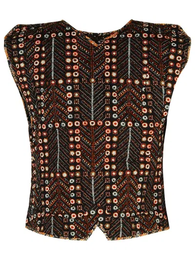ISABEL MARANT ÉTOILE ISABEL MARANT ÉTOILE 'CERZA' BLACK COTTON VEST 