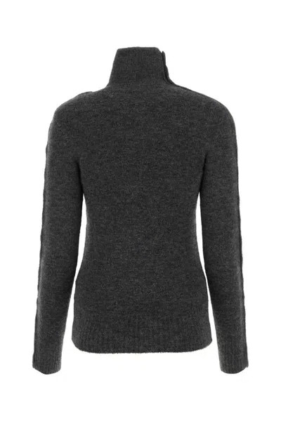 Isabel Marant Women's Anthracite Nylon Blend Malo Sweater In Grey