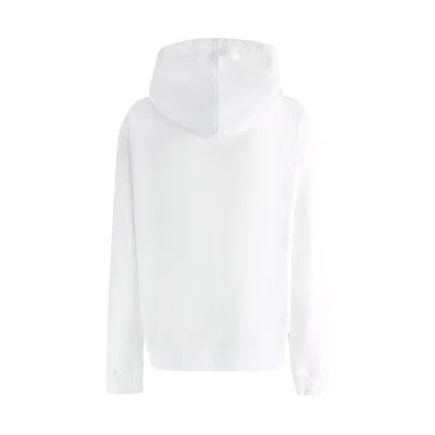 Dsquared2 Logo Printed Drawstring Hoodie In 100