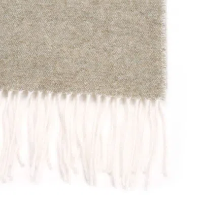 Apc A.p.c. Logo Detailed Fringed Scarf In Bae