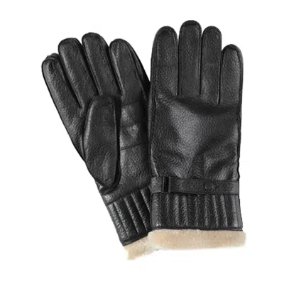 Barbour Leather Utility Gloves In Black