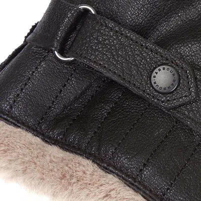 Barbour Leather Utility Gloves In Black
