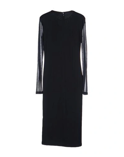 Shop Dkny Knee-length Dresses In Dark Blue