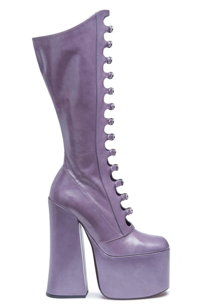 Marc Jacobs Kiki Platform Buckle Boot 170mm In Lilac