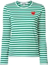 COMME DES GARÇONS PLAY striped long sleeve T-shirt,HANDWÄSCHE