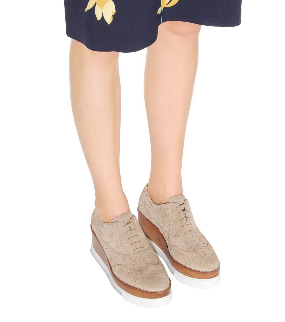 leather platform brogues