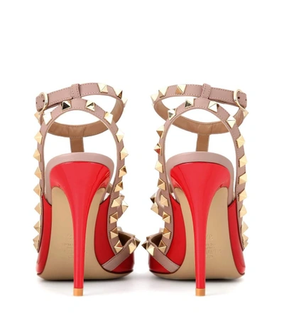 Shop Valentino Rockstud Patent Leather Pumps In Red