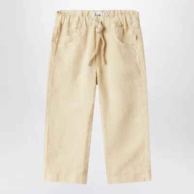 Il Gufo Beige Linen Trousers In Beige