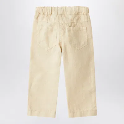 Il Gufo Beige Linen Trousers In Beige