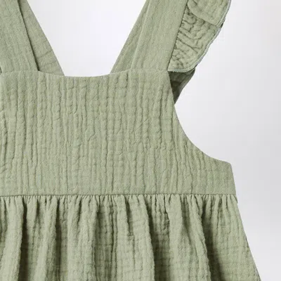 Teddy & Minou Sage Green Dress With Ruffles In Green