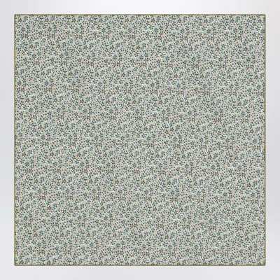 Il Gufo Forest Green Scarf In Liberty Fabric In Green