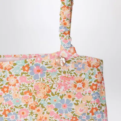Bonpoint Eyma Swimsuit With Scrunchie And Liberty Print In Pink