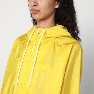 Prada Yellow Raincoat In Lightweight Re-nylon In Multi