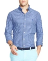 POLO RALPH LAUREN Checked Poplin Slim Fit Button Down Shirt