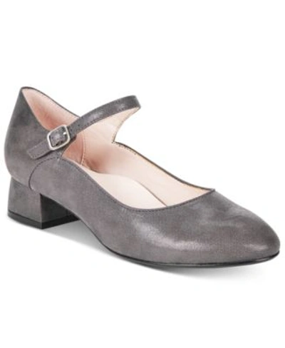 Taryn Rose Tr  Fannie Mary Jane Pumps In Grey/dots