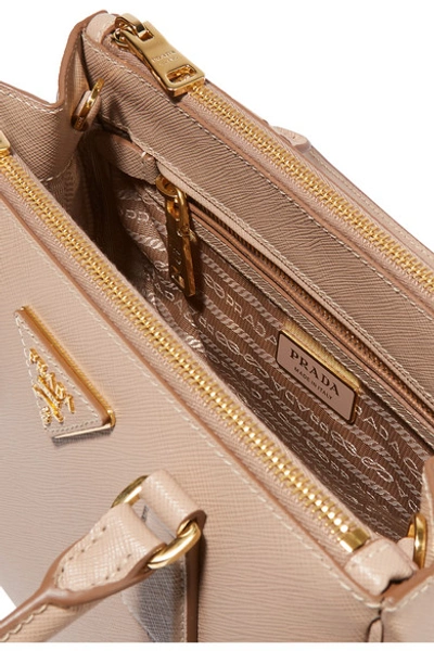 Shop Prada Galleria Mini Textured-leather Tote