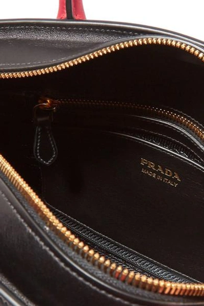 Shop Prada Esplanade 双色纹理皮革小号手提包