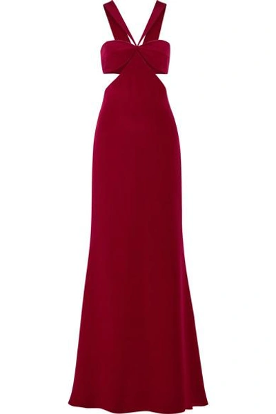 Shop Cushnie Et Ochs Eva Cutout Silk-crepe Gown