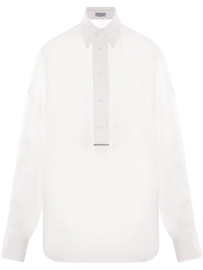 Brunello Cucinelli Cotton Shirt In White