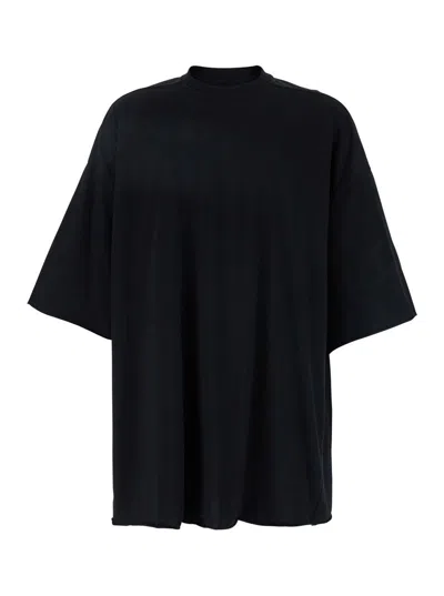Rick Owens Oversized Crewneck T-shirt In Black
