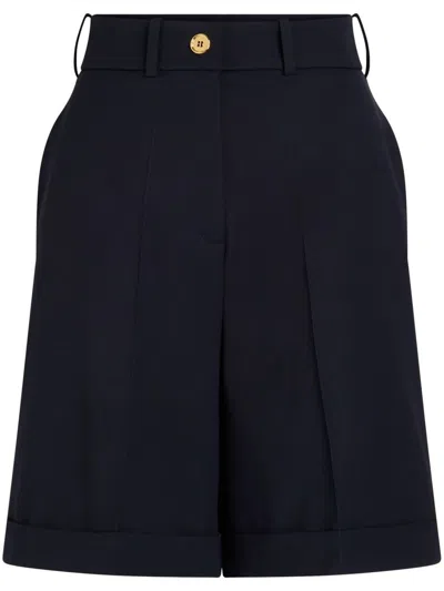 Patou Organic-cotton Gabardine Shorts In Blue