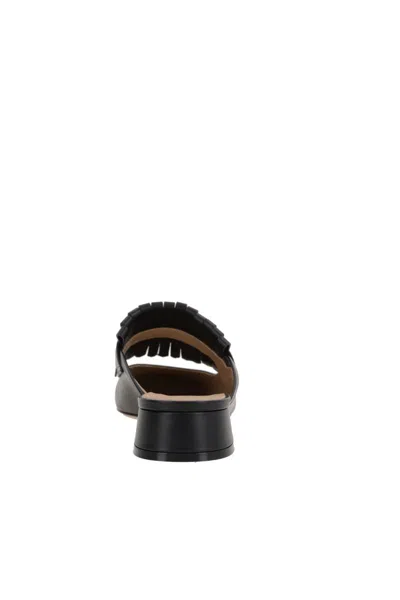 Valentino Women's Vlogo Signature Leather Slippers Sandal In Black