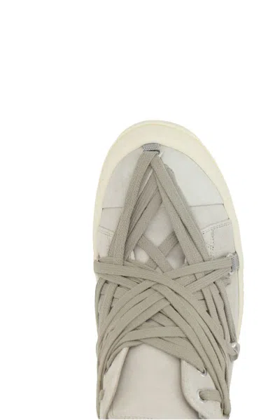 Rick Owens Megalaced Leather Sneakers In Multicolor