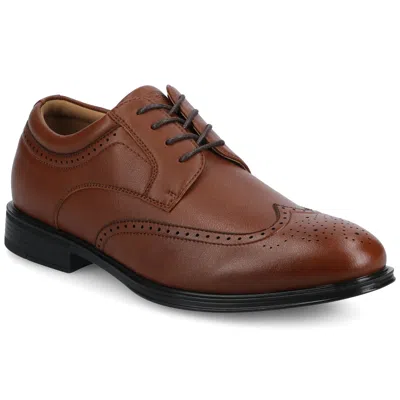 Vance Co. Vance Cormac Medium And Wide Width Comfort Wingtip Oxford Dress Shoe In Brown