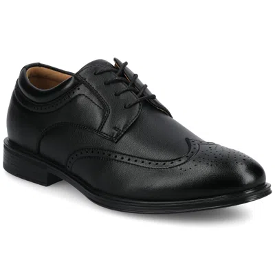Vance Co. Vance Cormac Medium And Wide Width Comfort Wingtip Oxford Dress Shoe In Black