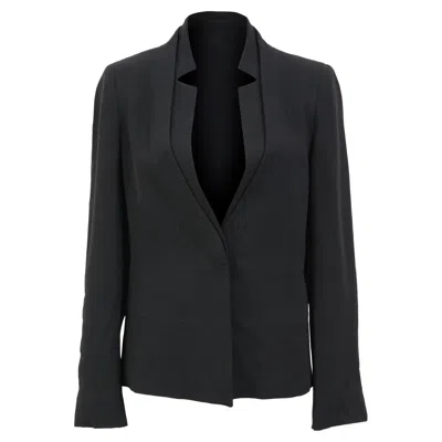 MAX MARA SINGLE-BREASTED BLAZER IN BLACK WOOL 