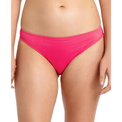 California Waves Womens Ribbed Bikini Swim Bottom Separates In Pink
