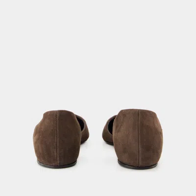 Totême Toteme T-strap Ballerinas In Brown