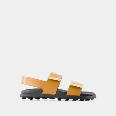 Tod's Leather Strappy Sandals In Brown